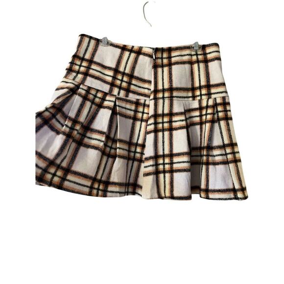 Francesca's Women's Plaid Pleated Mini Skirt Size L Casual - Picture 5 of 8